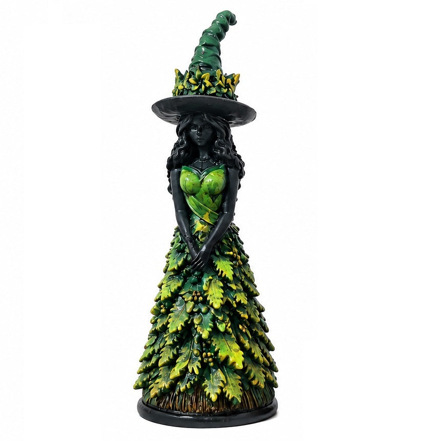 WitchFigurine - Fortryllende Gothisk Efterårs Heks Figurine