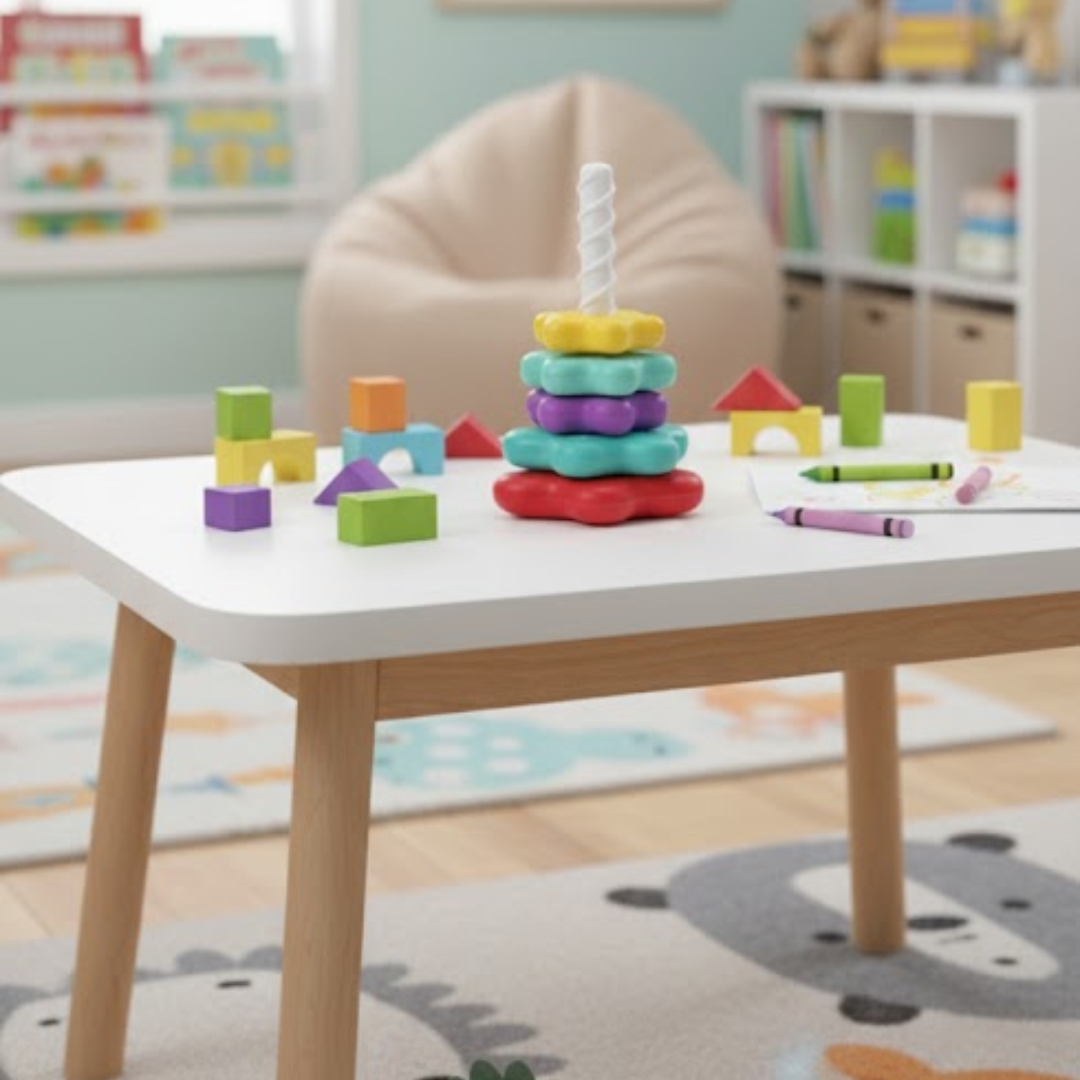 Kletshuts™ StackingToy: Regnbue Tårn Hjul Stabel Legetøj Sensorisk Læring