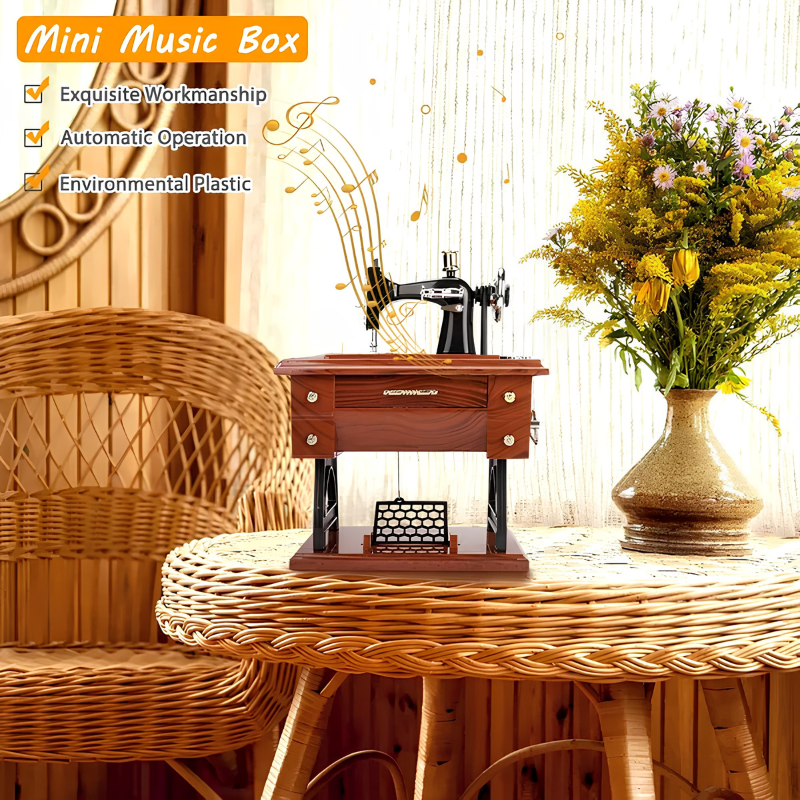 MusicalMachine: Antik Vintage Syning Maskine Musikboks