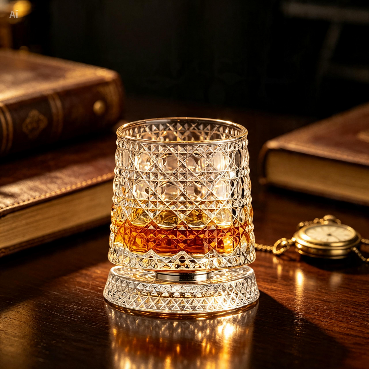 Globetrek° RotatingGlass - Elegant Krystal Roterende Whiskey Glas