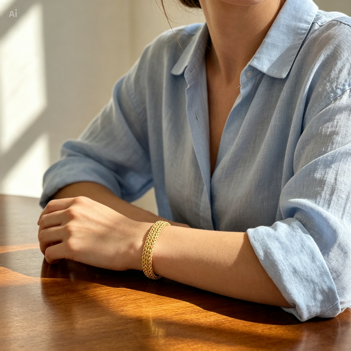 Jewelance™ MeshBangle: Vævet Kobber Mesh Kæde Bangle Armbånd