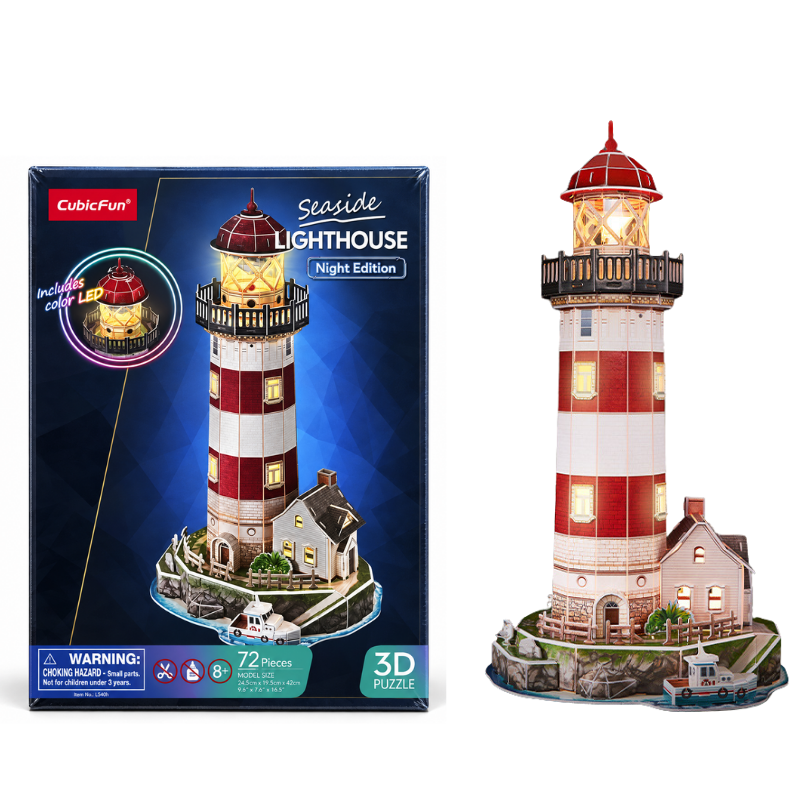 Kletshuts™ LighthouseSet: Kyst Fyrtårn Byggeklods Udstillingsmodel