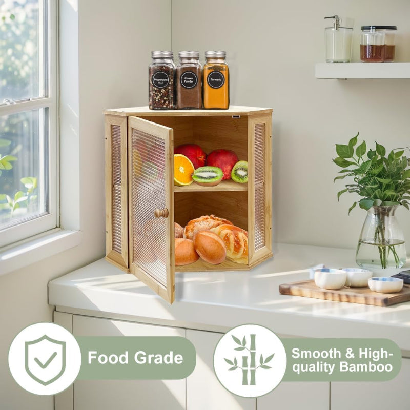 UltiFurni® CornerCabinet: Pladsbesparende Smart Pantry Opbevarings Hjørneskab