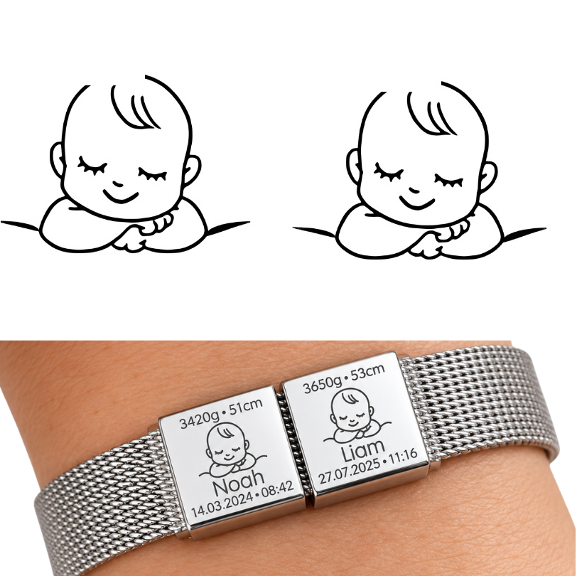 Jewelance™ BirthBracelet - To Fødselsdage Personlig Modearmbånd Charm