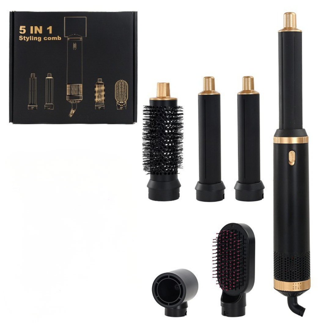 Rose® StylingBrush: 5-In-1 Udskiftelig Hår Føntørrer Og Styling Børste