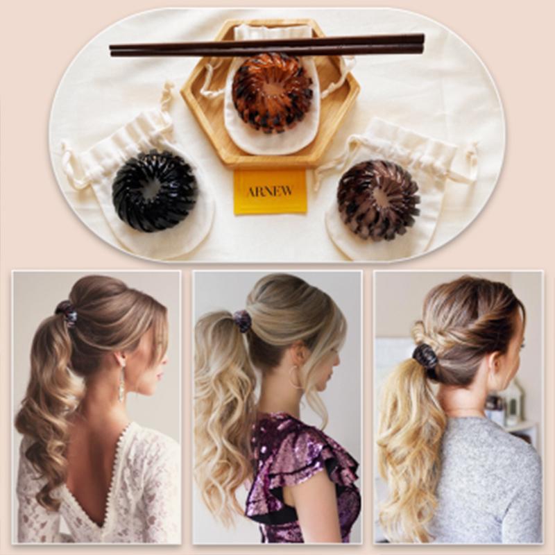 Rose® HairBun 1+1 GRATIS: Dovne Kvinder Hår Knold Holder