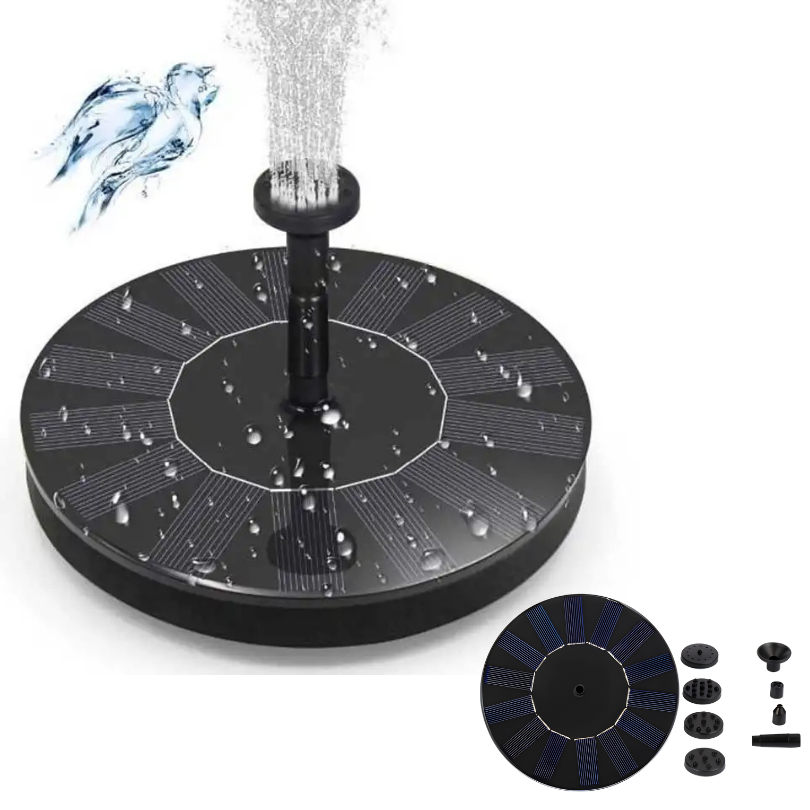 SolarFountain - Udendørs Solvandpumpe Flydende Havefontæne