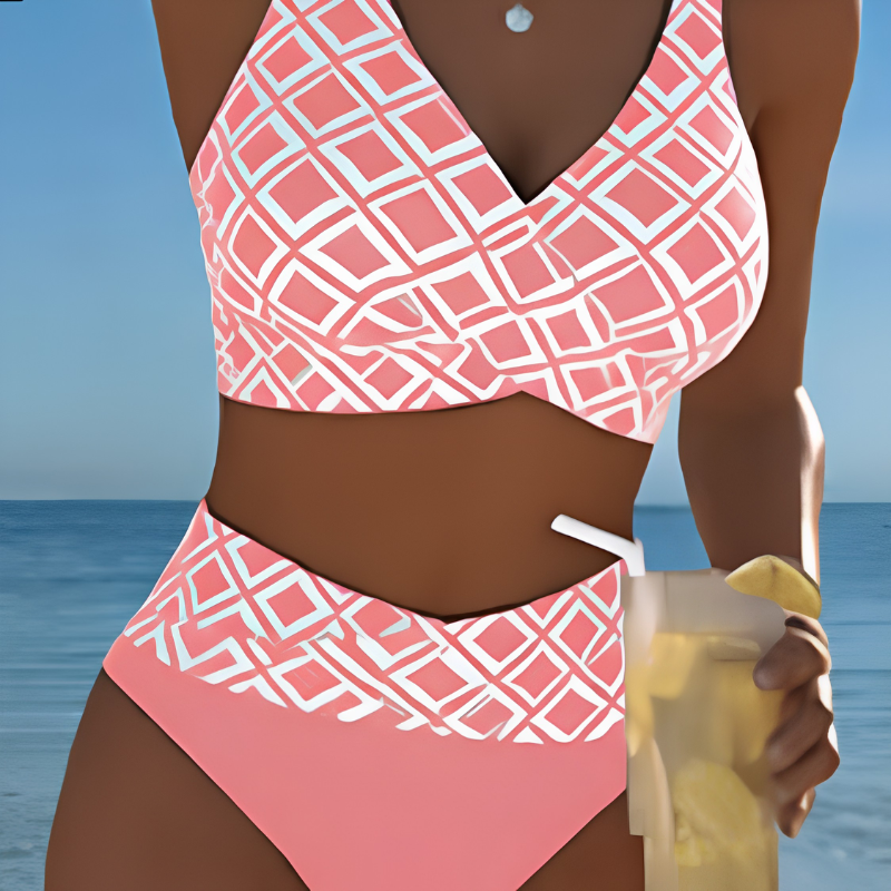 Icone™ BeachSwimsuit - Høj Talje To Delt Strand Badedragt Sæt