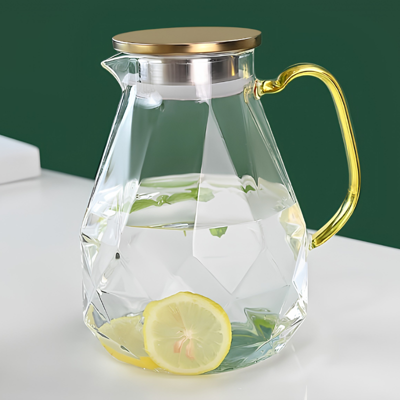 Globetrek° GlassPitcher - Elegant Glas Diamantmønster Kande