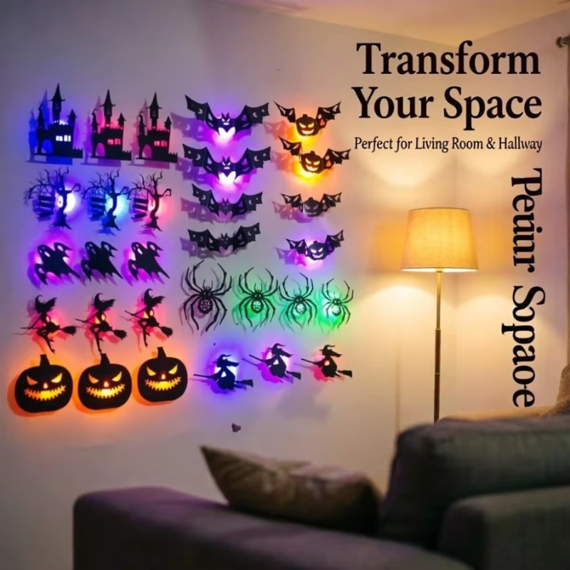 Ledsen™ HalloweenLights 1+1 GRATIS - Halloween LED Skræl Og Stok Vægdekoration Lys