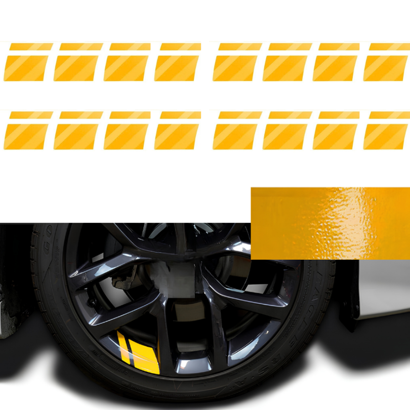 ReflectiveStrips 2+2 Sæt GRATIS: Reflekterende Striber Til Bilfælge Klistermærkesæt