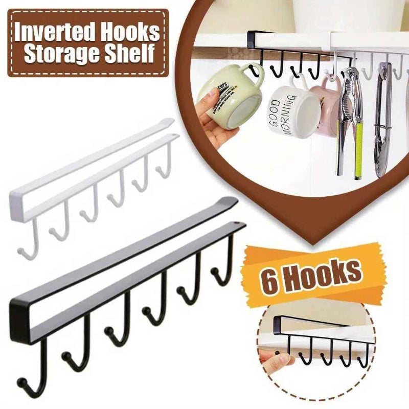 GlideHold® ShelfHooks 1+1 GRATIS: Hylde Ophængende Stativkroge Til Køkken Og Klædeskab