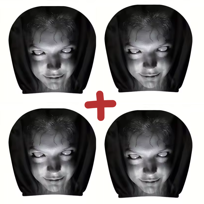 CreepyCover 2+2 GRATIS: Spooky Bilinteriør Hovedstøtte Creepy Cover