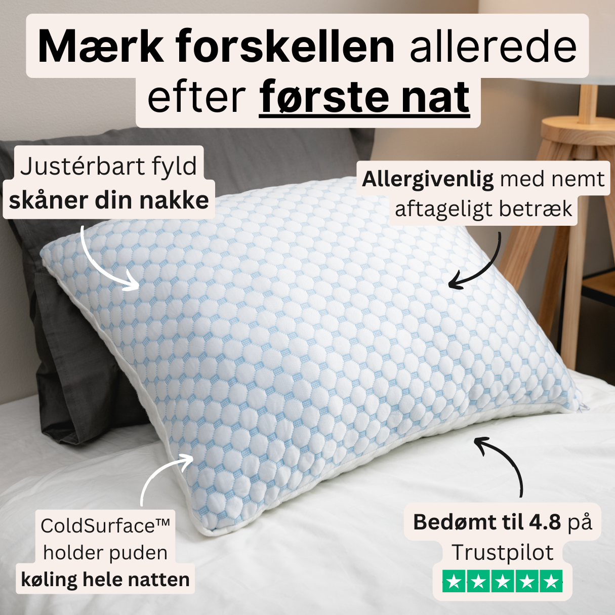 Produktbillede af Kølende dyne- og pudesæt fra en anden vinkel
