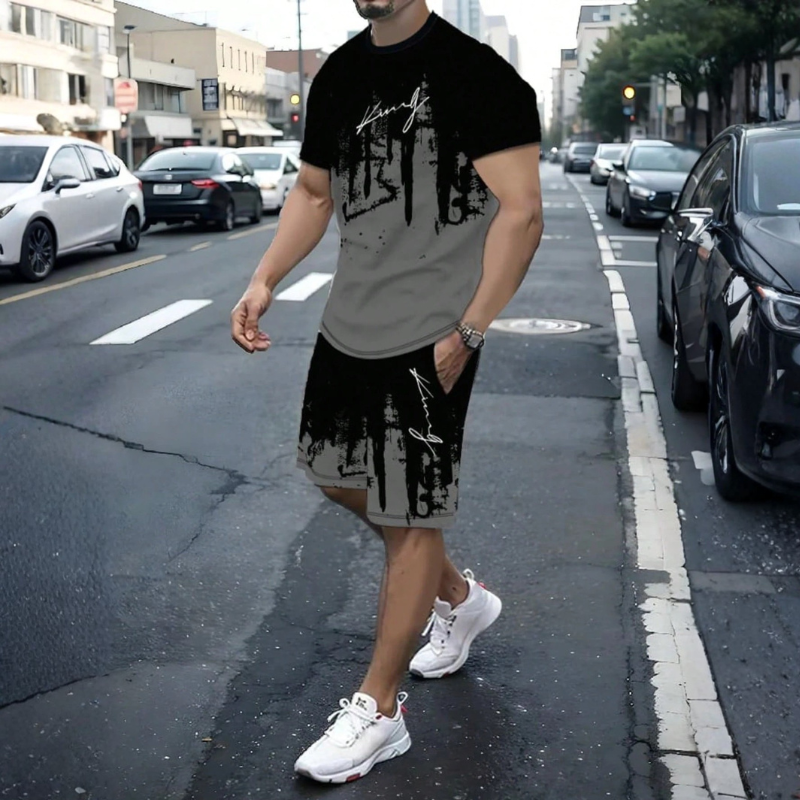 Icone™ ModernSet - Mænds Unikke Print Moderne Stil Matchende Sæt