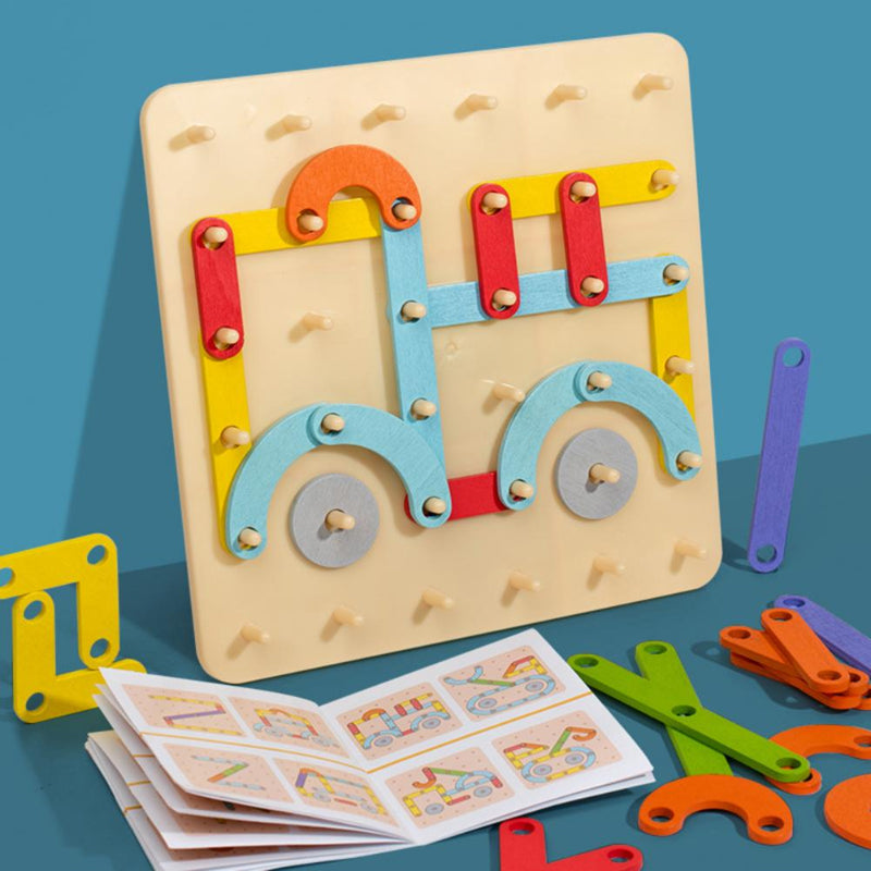 Kletshuts™ PuzzleBoard - Montessori Træpuslespil Plade Sæt