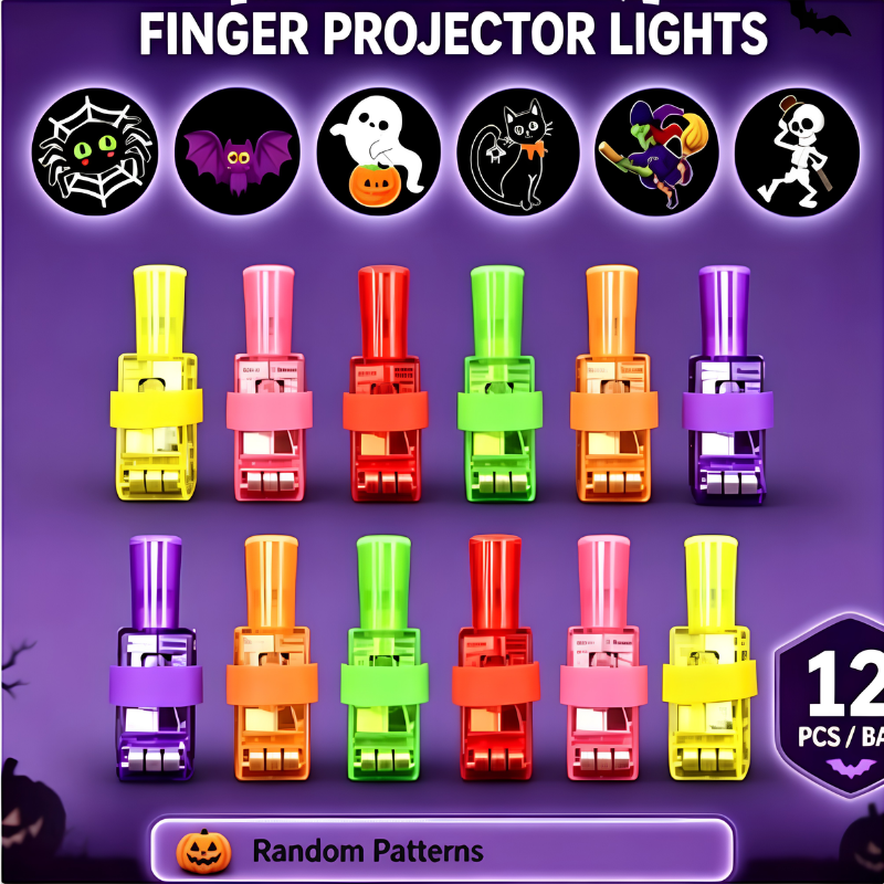 Kletshuts™ FingerLights - Sjove Ferietemaer Fingerprojektor Lys