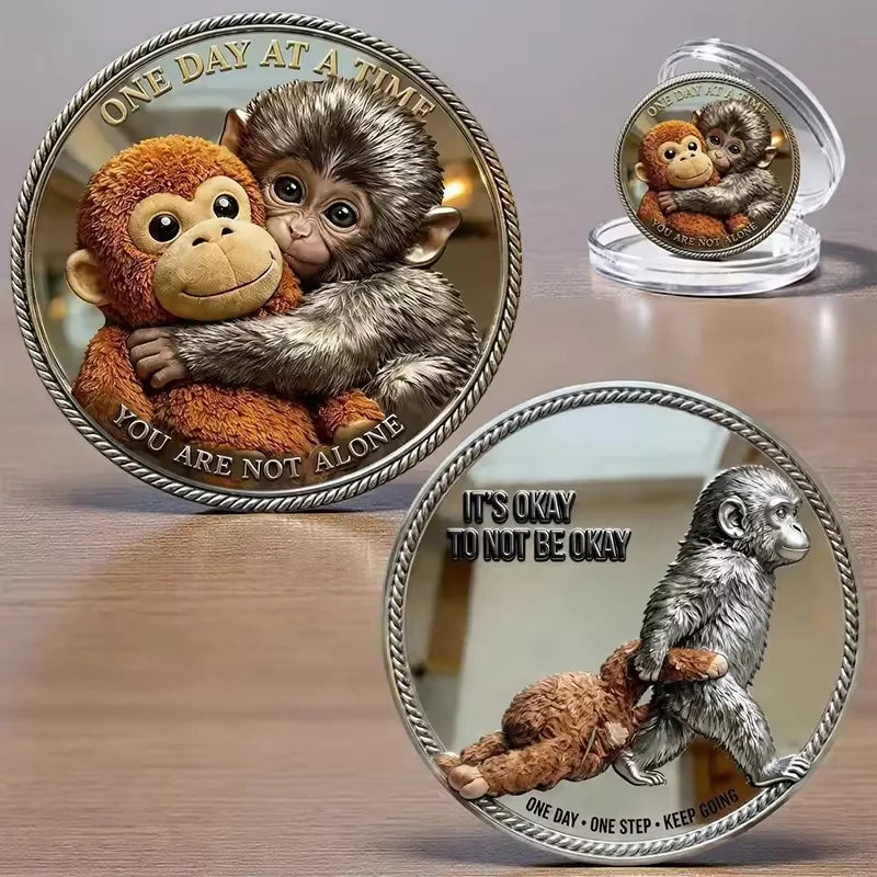 MonkeyCoin 1+2 GRATIS - Bedårende Og Meningsfuld Mindesmynt
