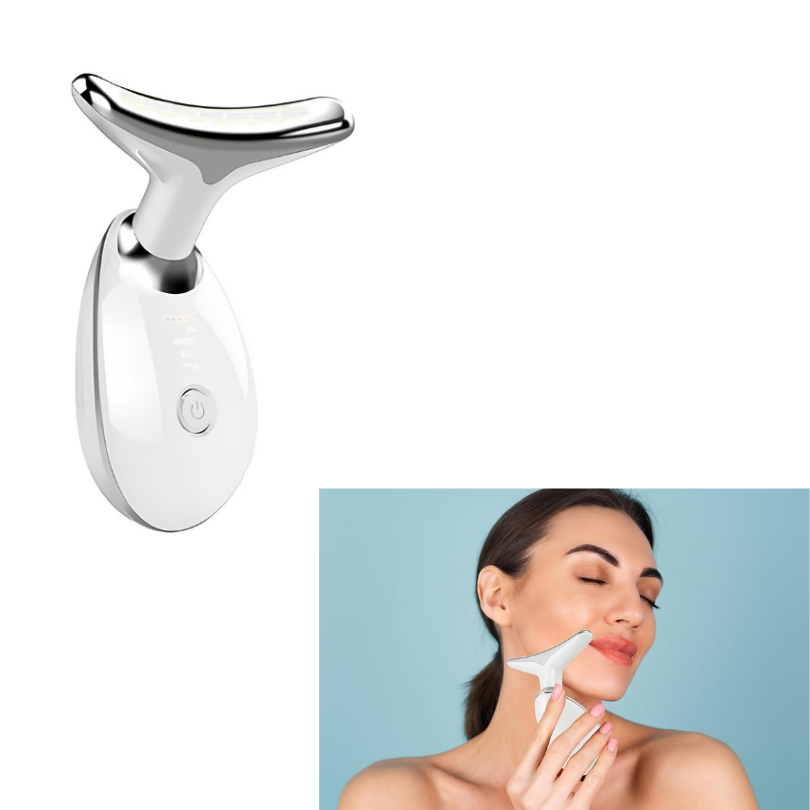 SkinMassager - Ansigt Og Nakke Hudløftningsmassageapparat Og Fastgørende Skønhedsværktøj