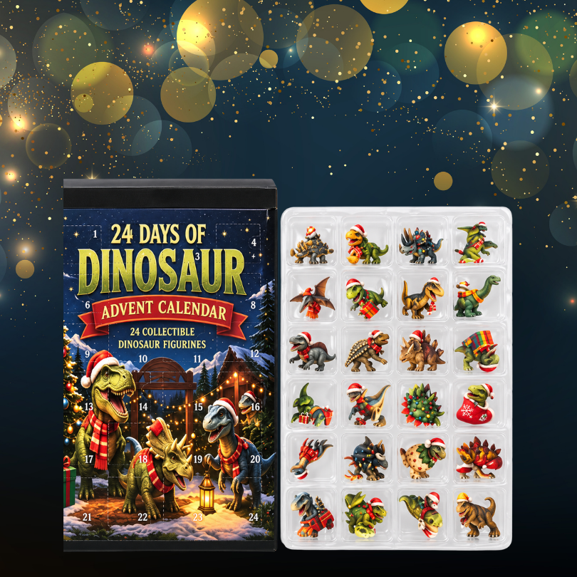 Kletshuts™ DinosaurAdvent: 24 Dage Af 2D Dinosaur Julekalender