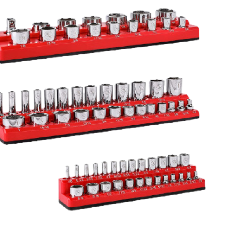 GlideHold® MagneticSocket - Tre-Delt Magnetisk Socket Arrangør Sæt