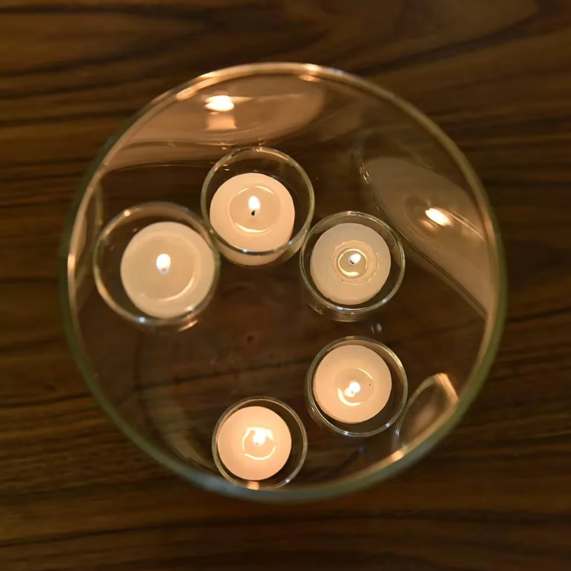CandlelightGlass - Elegant Flydende Mini Stearinlys Glas Holder