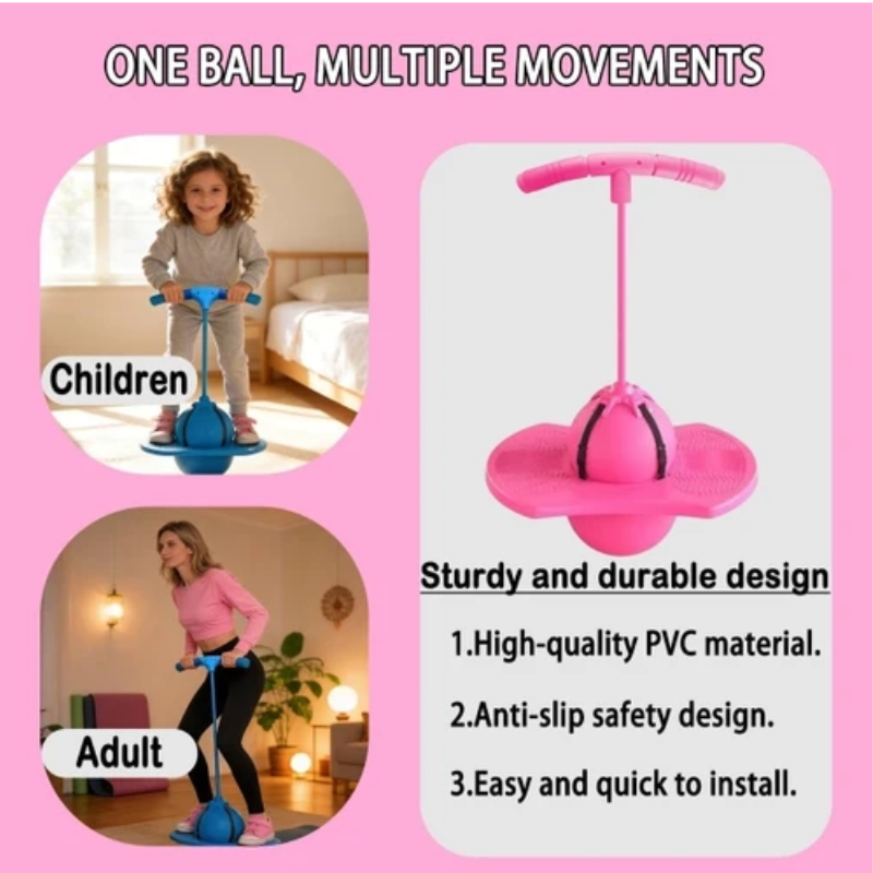 Kletshuts™ PogoBall - Balance Hoppe Pogobold Med Håndtag