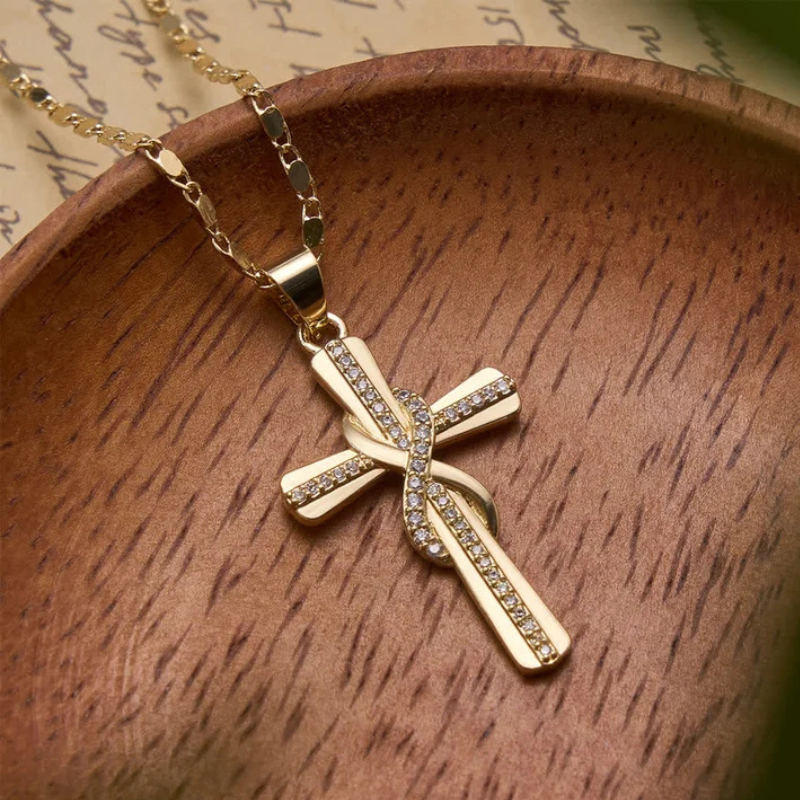 Jewelance™ CrossKnot 1+1 GRATIS - Elegant Mode Kryds Knude Vedhæng Halskæde