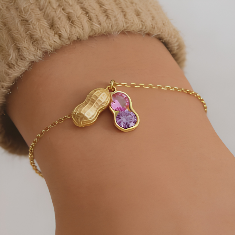 Jewelance™ PeanutBracelet - Tilpasset Peanut I En Pod Fødselssten Armbånd