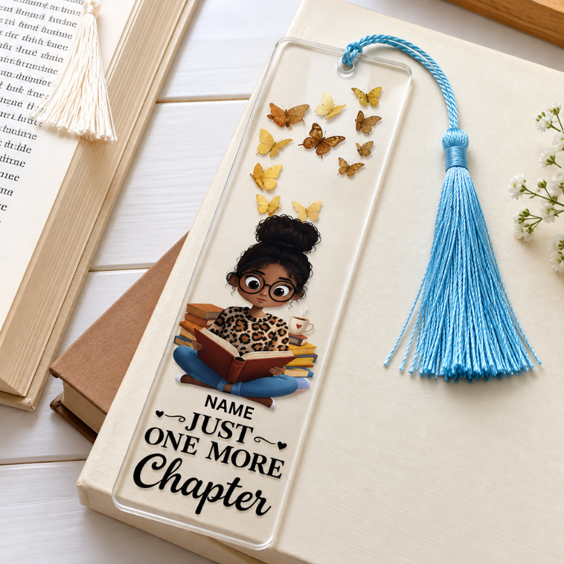 AcrylicBookmark - Elegant Design Personliggjort Akryl Læseholder Med Tilpasset Navn