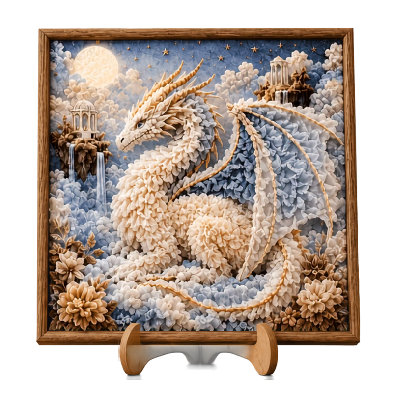 DragonArt: 3D Drage Håndværk Stof Poke Kunst Sæt