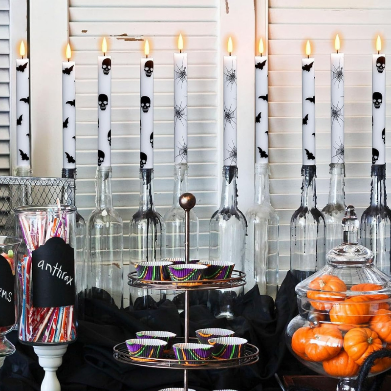 Ledsen™ SpookyLights 3+3 GRATIS: Dekorative Halloween LED Stearinlys