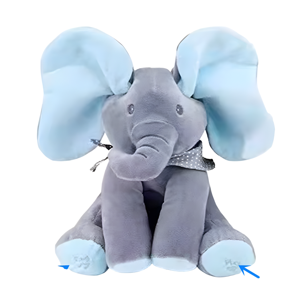 Kletshuts™ ElephantToy: Interaktiv Peekaboo Øre-Flappende Elefant Legetøj