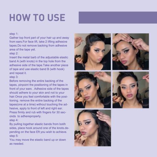 Vandfast usynlig face-lift tape