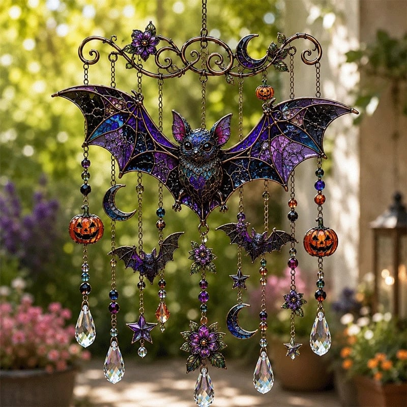 HalloweenChime - Spooky Seasonal Sun Catcher Charm Halloween Vindklokke Dekor