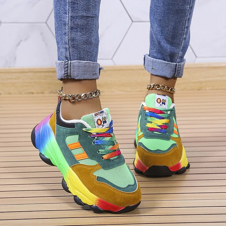 Mille regnbue-sneakers med polstret sål – ekstra produktvisning