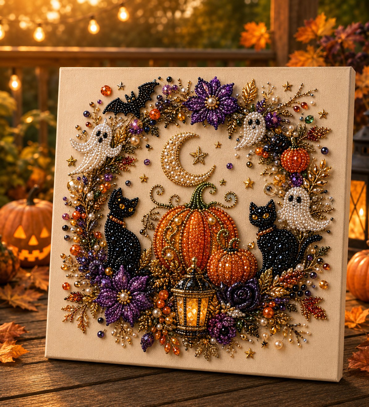 Kletshuts™ HalloweenArt: Halloween Kreativ DIY Glitrende Kunst Sæt
