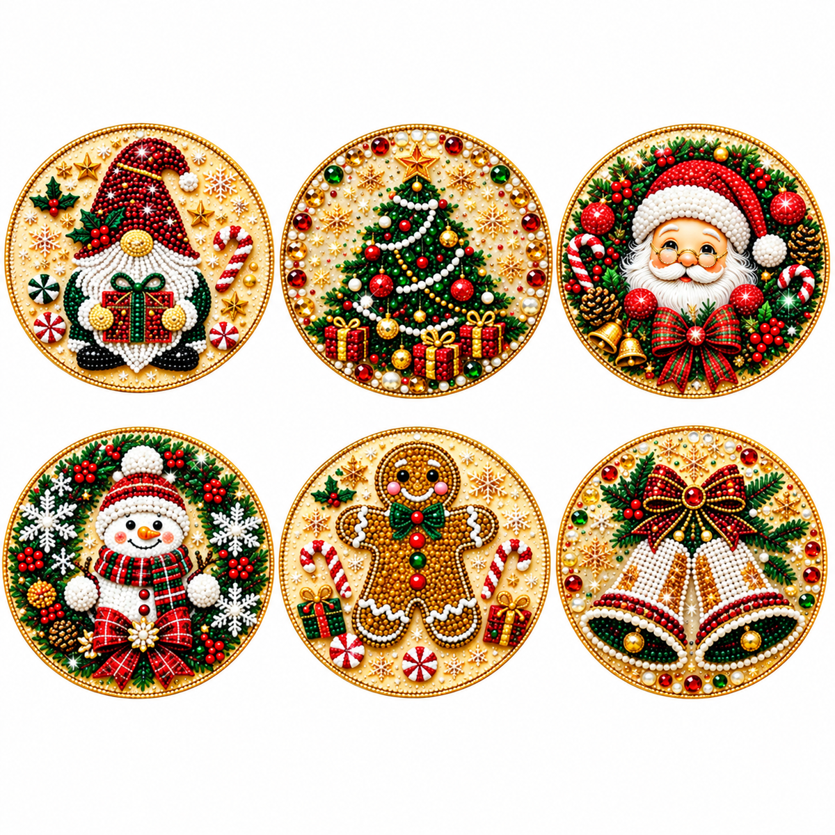 DIYOrnaments 1+1 GRATIS - Juleferie DIY Diamant Maleri Ornamenter