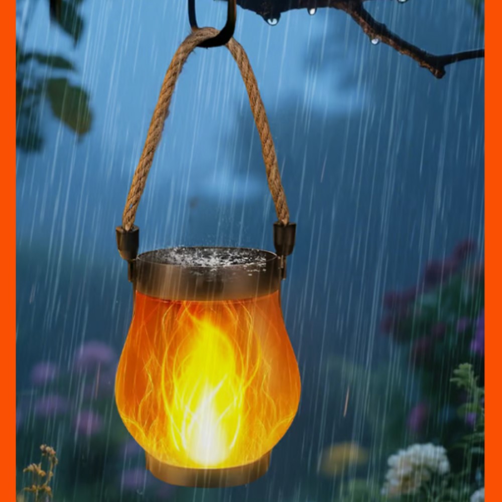 Ledsen™ SolarLantern: Solcelle-Drevet Led Flimren Flamme Stilfuld Solcelle Lanterne
