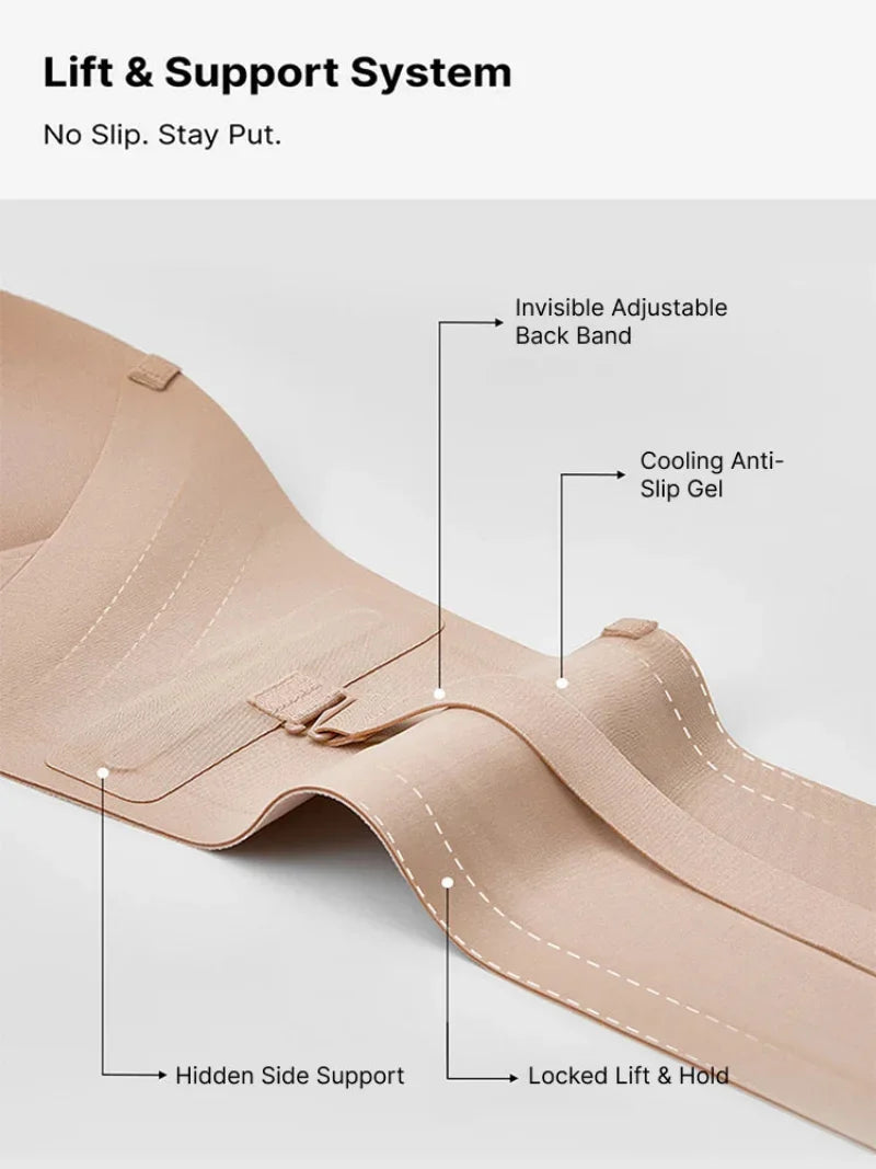 Icone™ ClassicBra - Klassisk Strapless Stil Med Frontlukning Push-Up BH