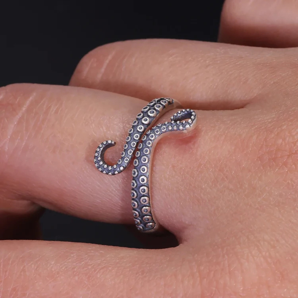 Jewelance™ OctopusRing 1+2 GRATIS: Justerbar Retro Blæksprutte Mode Ring