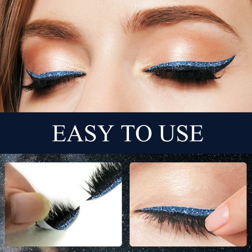 Selvklæbende eyeliner-vippestrips, 4 par