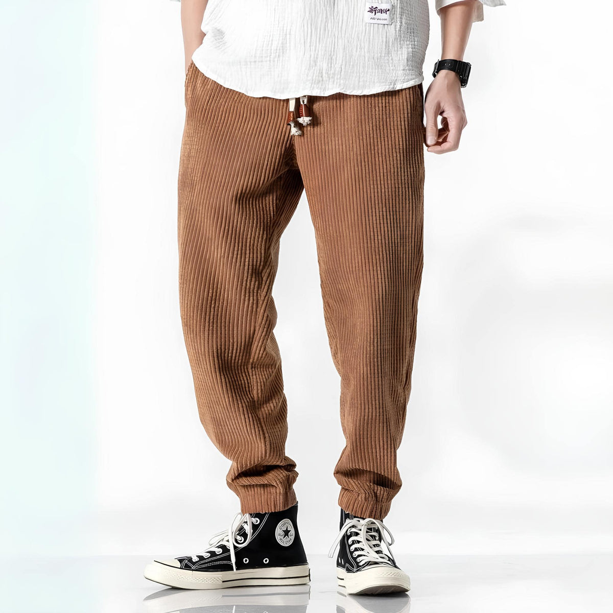 Icone™ StreetPants: Afslappet Fit Corduroy Komfort Street Style Bukser