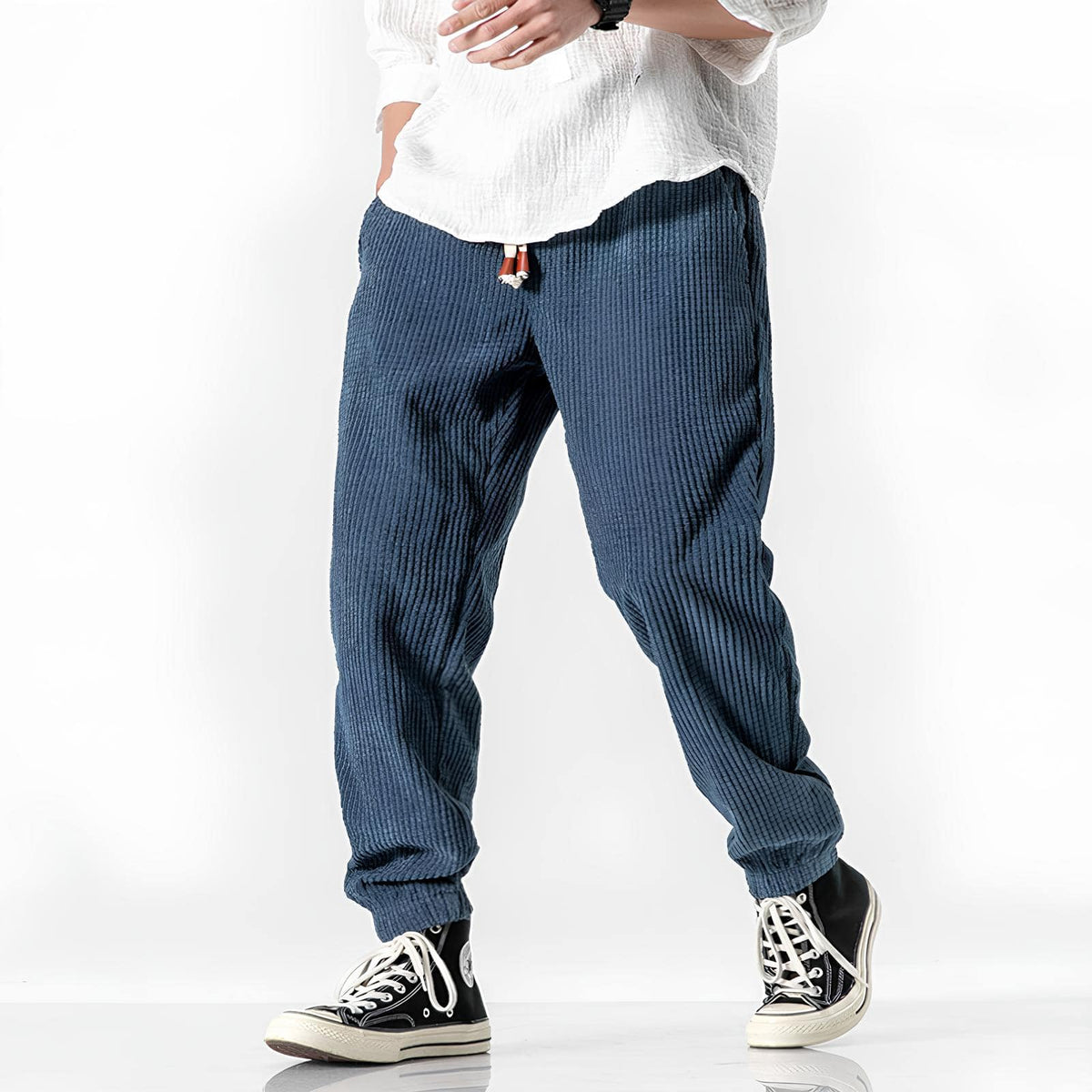 Icone™ StreetPants: Afslappet Fit Corduroy Komfort Street Style Bukser