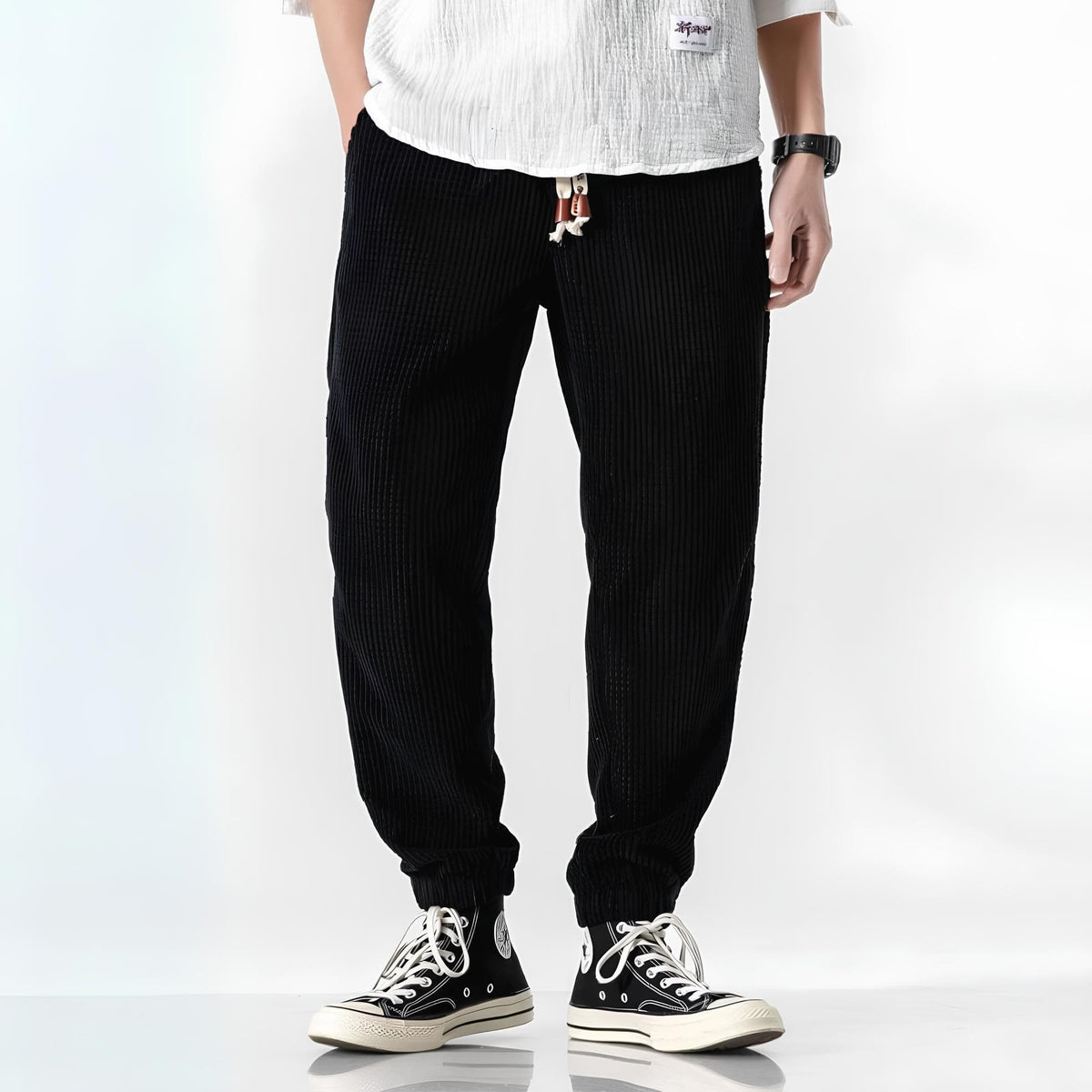 Icone™ StreetPants: Afslappet Fit Corduroy Komfort Street Style Bukser