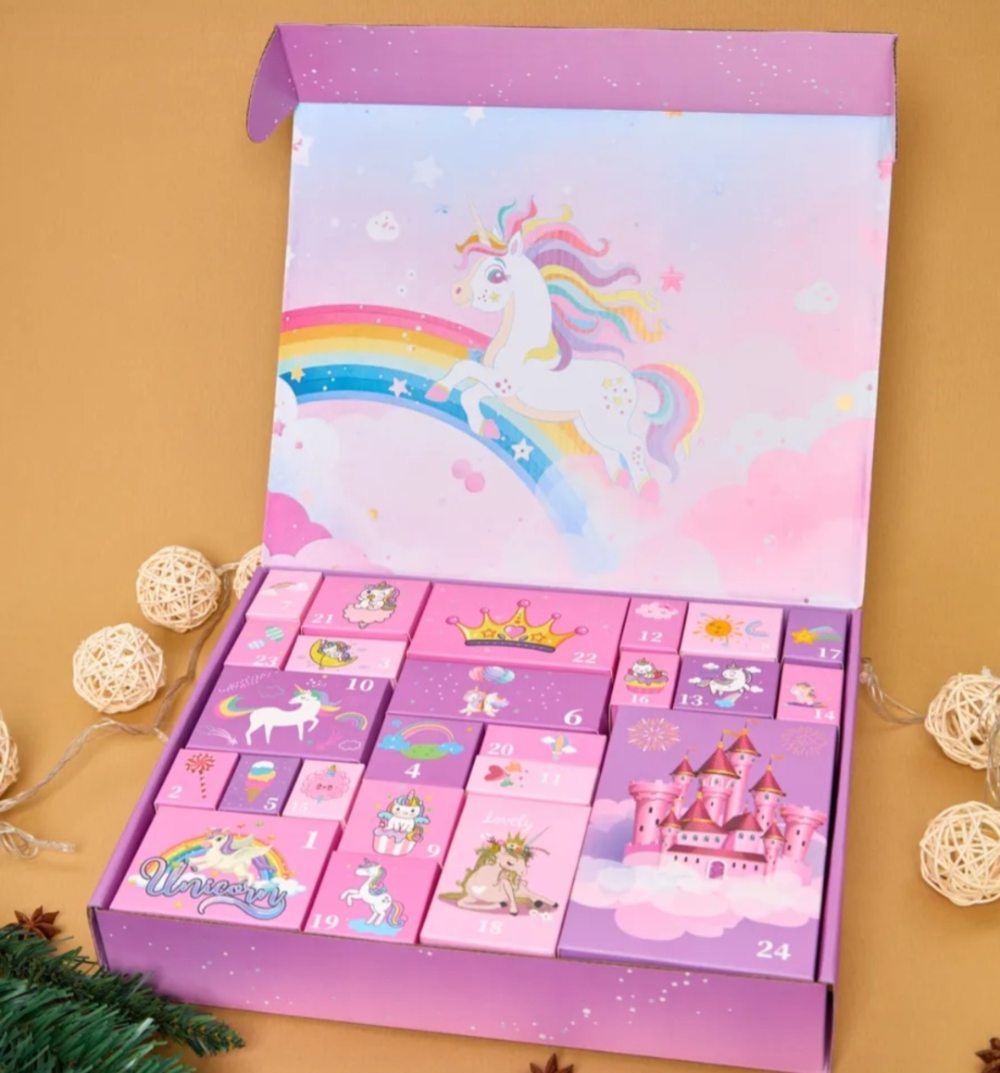 Kletshuts™ UnicornAdvent: Sjov Kreativ Jul Enhjørning Advent Kalender