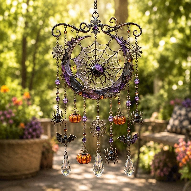 HalloweenChime - Spooky Seasonal Sun Catcher Charm Halloween Vindklokke Dekor