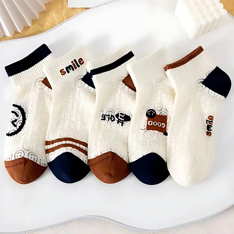 Happy™ MeshSocks: Åndbar Komfortabel Sjov Design Mesh Ankelsokker