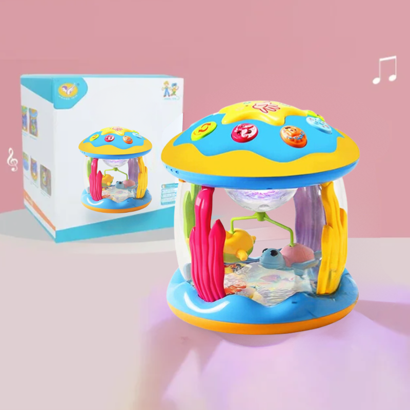 Kletshuts™ MusicCarousel: Farverig Roterende Interaktiv Magisk Musik Karrusel