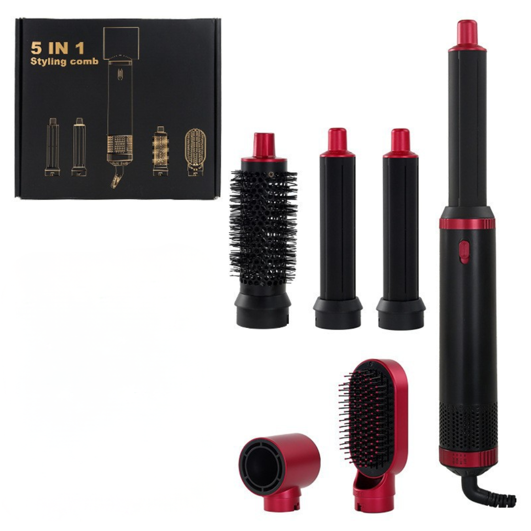 Rose® StylingBrush: 5-In-1 Udskiftelig Hår Føntørrer Og Styling Børste
